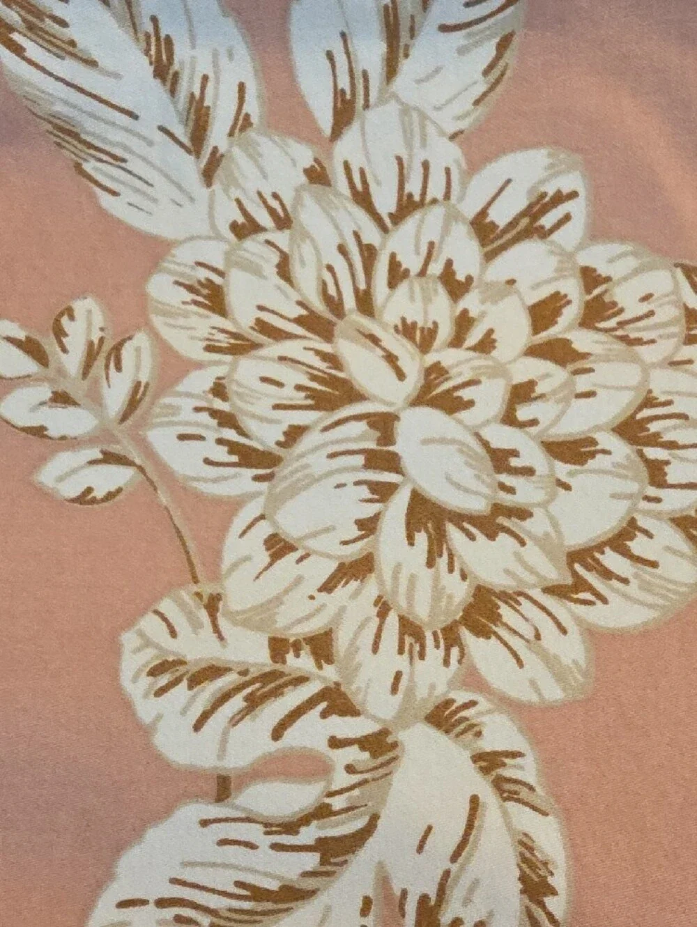 Threshold Dusty Pink White Tan Floral Botanical Cotton Full Duvet Cover